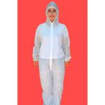 white guard Tek Kullanımlık Tela Tulum 2’li Paket Fermuarlı Beyaz Tulum XL