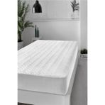 White Home Kapitoneli Fitted Çift Kişilik Yatak Alezi - 180 x 200 cm - Beyaz