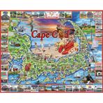 White Mountain Jigsaw Puzzle 1000 adet 24 " "X30-Cape Cod