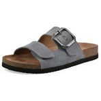 WHITE MOUNTAIN Kadın Hayloft İmza Konfor Kalıplı Footbed Sandalet, Mavi Ahududu/Süet, 10