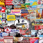 White Mountain Puzzle I Love Massachusetts - 1000 Parça Yapboz