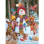 White Mountain Visiting The Snowman, 500 Parça Yapboz