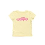 WHITE OF CREATIVE Kadın Araba Baskılı Baby Tee Crop Top