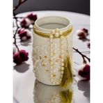 White Pearl Handmade Dekoratif Kavanoz - Beyaz
