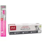 White Plus Diş Macunu 100 ml + Whitening Medium Diş Fırçası Pembe