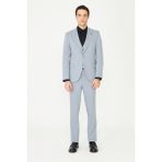 White Stone Açık Gri Yelekli Modern Kesim Takım Elbise - Regular Fit - 48