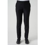 White Stone Amadora P1029 Slim Fit Düz Kumaş Pantolon Siyah