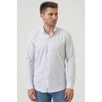 White Stone Bathurst Regular Fit G2001 Pamuklu Keten Gömlek Siyah - 2XL