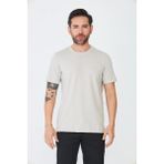 White Stone Bej Mikro Desenli Basic Erkek Tişört - XL