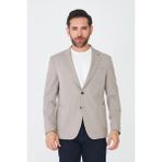 White Stone Bej Slim Fit Erkek Blazer Ceket - 48