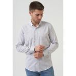 White Stone Gosford Regular Fit G2007 Pamuklu Keten Gömlek Siyah - 2XL