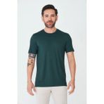 White Stone Koyu Yeşil Desensiz Erkek Basic Tişört - Nefti - 2XL