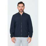 White Stone Lacivert Fermuarlı Yan Cepli Mevsimlik Erkek Mont - XL - Navy
