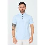 White Stone Mavi Üç Düğmeli Erkek Polo Yaka Tişört - Blue
