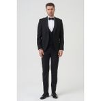 White Stone Phoenix D2406 Slim Fit 6 Drop Likralı Damatlık Takım Elbise Siyah - 46