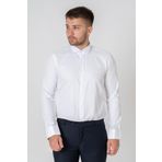 White Stone Roma G2023 Likralı Pamuklu Slim Fit Ata Yaka Gömlek Beyaz