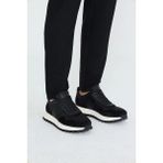 White Stone Siyah Hakiki Deri Bağcıklı Yüksek Tabanlı Erkek Sneaker