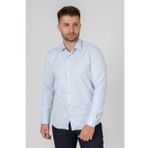 White Stone Verona G186 Pamuklu Regular Fit Düz Gömlek Buz Mavisi