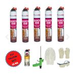 Whitechem Poliüretan Isı ve Ses Yalıtım Köpük 5ADETX930GR+1 Tabanca+1 Temizleyici Sprey