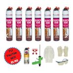 Whitechem Poliüretan Isı ve Ses Yalıtım Köpük 7ADETX930GR+1 Tabanca+1 Temizleyici Sprey