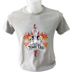 Whiteface Muay Thai Özel Tasarım Baskılı Tişört (Gri)