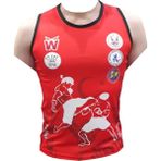 WhiteFace Muay Thai Tişörtü & Muay Thai Atleti & Muaythai Maç Tişörtü & Muaythai Maç Atleti & Muaythaı - S - Kırmızı