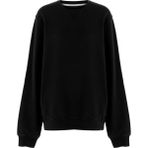 White&Simple White And Simple Erkek Siyah 100% Pamuk Unisex Sweatshirt - XS
