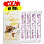 WhiteVeterinay Cat Cream Tavuklu 12 Adet 4x15 gr Kedi Ödül Maması