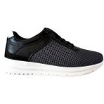 Who What Wear Erkek W Shoes Hakiki Deri El Yapımı Yarım Triko Nefes Alır Sneaker Ayakkabı 25WM0105 - Siyah