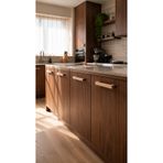 Wholewood Zen Ahşap Mobilya Kulpu, Kayın Ağacı, Krem, 224 mm, Çift Delikli