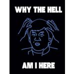 WHY THE HELL AM I HERE: Funny Notebook 8.25x11 in Hardcover 120 Pages Grid Paper Graph Paper Creative College School Journal