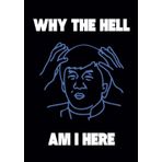 WHY THE HELL AM I HERE: Funny Notebook A5 60 Pages Graph Paper Grid Paper Creative College School Journal