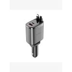Wi-CC034 Type-C + USB-A GaN Teknolojili Dahili Kablolu Araç Şarj Aleti 111W