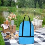 Wi-Fro Termal Termos Çanta Isı Yalıtımlı Sıcak Soğuk Tutucu Piknik Kamp Plaj Outdoor 2 Bölmeli 26 Litre - Mavi