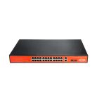 Wı-Tek Wi-Tek Wı-Ps526gh 26 Port Mbit 24 Port Poe+ 185W 1Xgbit+1Xsfp Uplink Rackmount Yönetilemez Switch