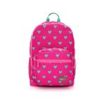 Wia Kids Kalp Desenli 4 Bölmeli İlkokul Çantası Pembe %100 Hakiki Deri Ahşap Boncuk Detaylı - Option-1 - --