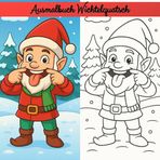 Wichtelquatsch Ausmalbuch: Wichtel Ausmalbuch, 50 Bilder Wichtelalltag, Wichtelquatsch, Wichtelstreiche, für Kinder von 3 - 8 Jahren, für die magische Vorweihnachtszeit, Geschenk, Weihnachten