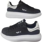 Wickers Unısex Siyah-Beyaz Ortopedik Düz Taban Sneaker Spor Ayakkabı Wckrs-99 - 00 - Siyah