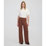 Wide Leg Fit Triko Pantolon IW6250003219041 - Kahverengi