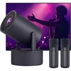 WİderMarkt Karaoke Projeksiyon Cihazı 4K Destekli– 2 Adet Kablosuz Mikrofon, 180° Döner Başlık,wifi & Bluetooth - Siyah