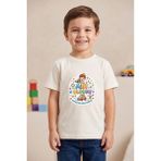 Widi Abi Oldum Baskılı Erkek Çocuk Tişört - Yeni Kardeş Müjdesi ve Cinsiyet Partisi T-Shirt - Ekru