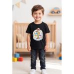 Widi Abi Oldum Baskılı Erkek Çocuk Tişört - Yeni Kardeş Müjdesi ve Cinsiyet Partisi T-Shirt - Siyah - 13 - 14 Yaş