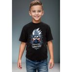 Widi Anime Manga Kakashi Sharingan %100 Pamuk Erkek Çocuk Kız Çocuk Yüksek Kaliteli Premium Siyah T-Shirt - Kırmızı - 7 - 8 Yaş