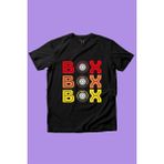 Widi Box Box Box Yazılı Araba Tekerleği Detaylı F1 Yarış Kız Çocuk Erkek Çocuk Siyah T-Shirt - Beyaz - 9 - 10 Yaş