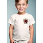 Widi Bozkurt Sembolü Türkiye ve Türk Bayrağı Kurt Baskılı %100 Pamuk Çocuk Beyaz T-Shirt - Siyah - 3 - 4 Yaş