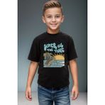 Widi Caretta Caretta Summer Vibe Yazlık Cool Baskılı %100 Pamuk Erkek Çocuk Kız Çocuk Siyah T-Shirt - 11 - 12 Yaş