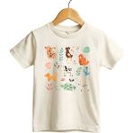 Widi Çizgi Hayvan Figürleri Baskılı Regular Fit %100 Pamuk Kısa Kollu Çocuk T-Shirt - Siyah - 7 - 8 Yaş