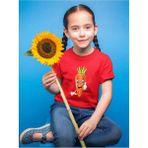 Widi Havuç Baskılı Regular Fit %100 Pamuk Çocuk Kırmızı T-Shirt - Beyaz - 9 - 10 Yaş