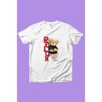 Widi Relax Ayı Tedy Sevimli Cool Ayıcık Baskılı %100 Pamuk Erkek Çocuk Kız Çocuk Beyaz T-Shirt - Kırmızı - 3 - 4 Yaş