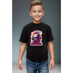 Widi Roblox Yazılı Renkli Karakter Baskılı Pamuk Premium Erkek Çocuk Kız Çocuk Siyah T-Shirt - 9 - 10 Yaş